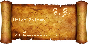 Holcz Zoltán névjegykártya